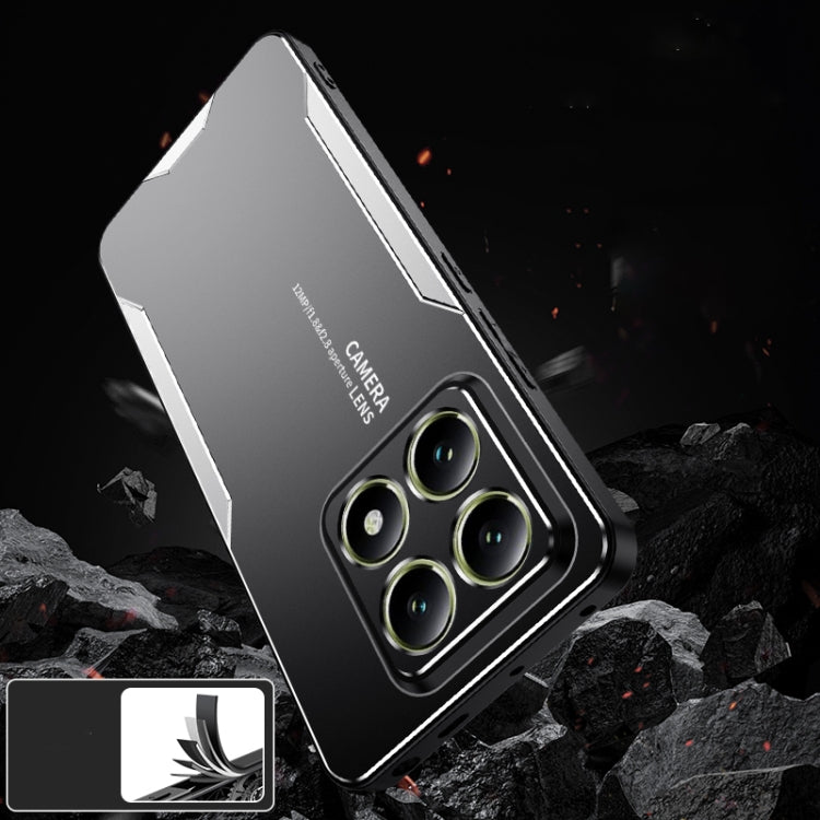 For Xiaomi 14T Pro Blade Series TPU Hybrid Metal Phone Case