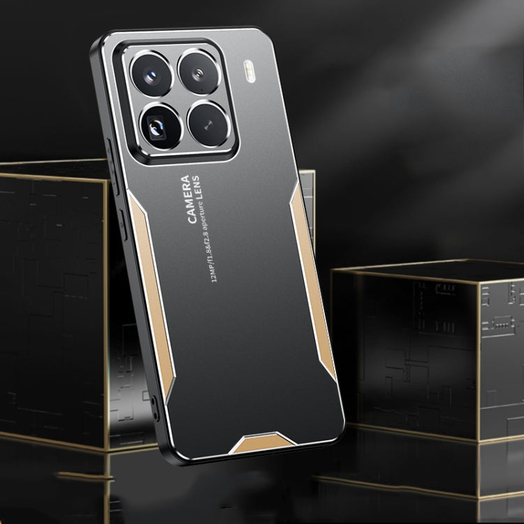 For Xiaomi 15 Pro Blade Series TPU Hybrid Metal Phone Case