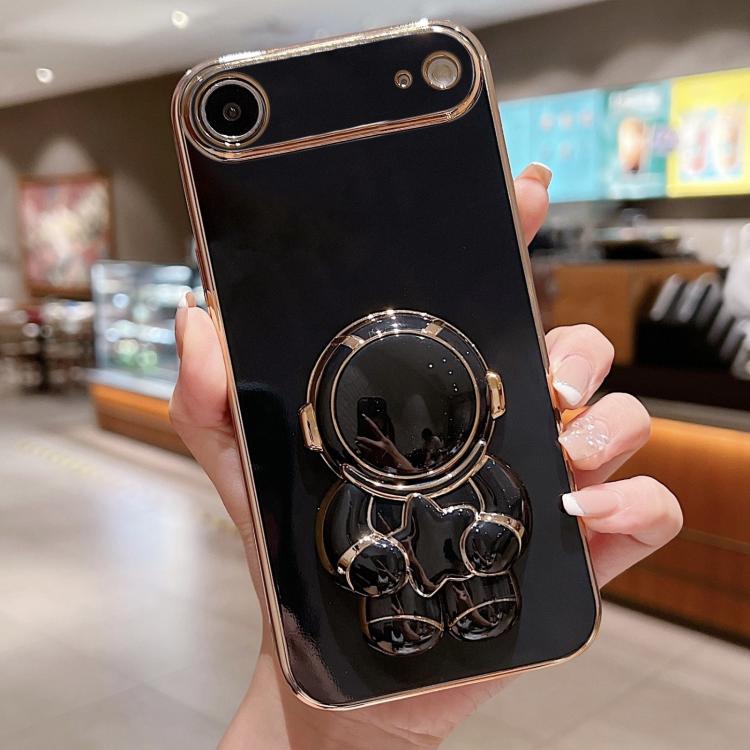 For iPhone Air Embrace Stars Electroplating Astronaut Holder Phone Case