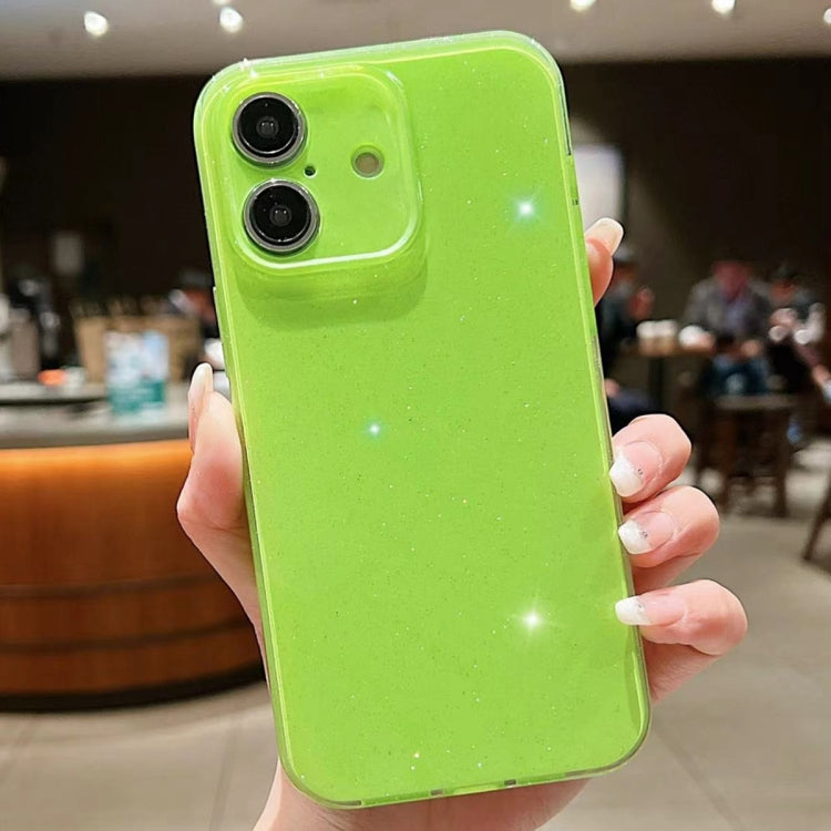 For iPhone 16 Plus Jelly Glitter Solid Color TPU Phone Case