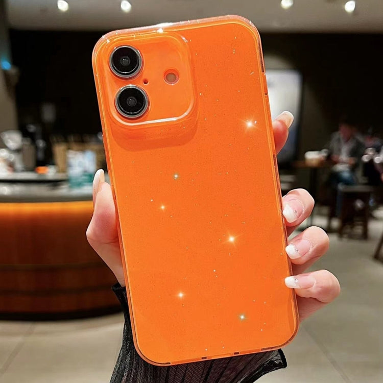 For iPhone 16 Plus Jelly Glitter Solid Color TPU Phone Case