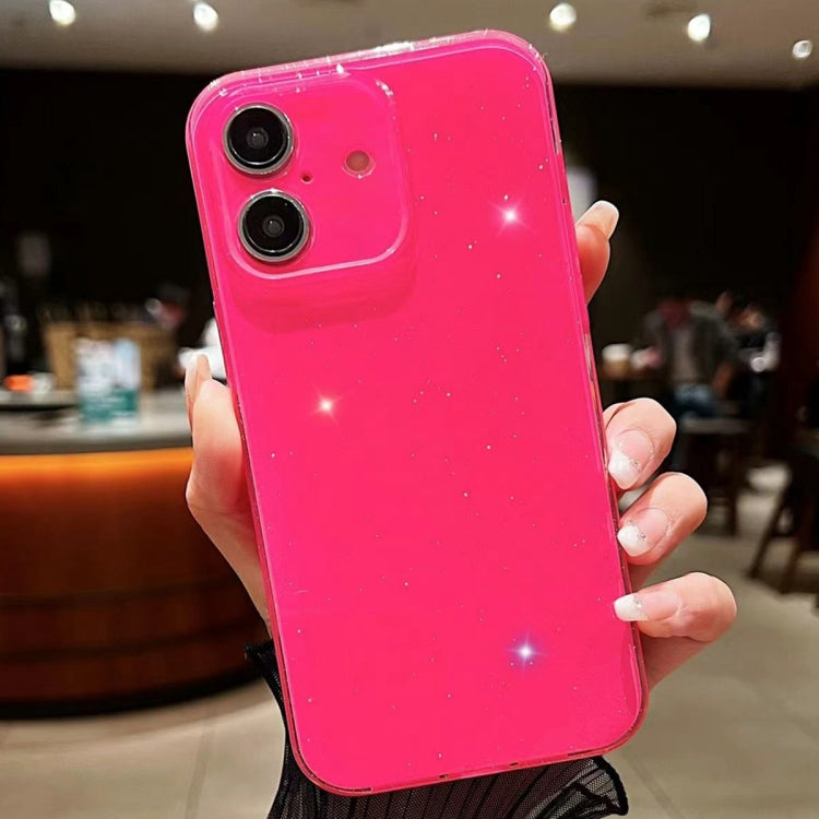 For iPhone 16 Plus Jelly Glitter Solid Color TPU Phone Case