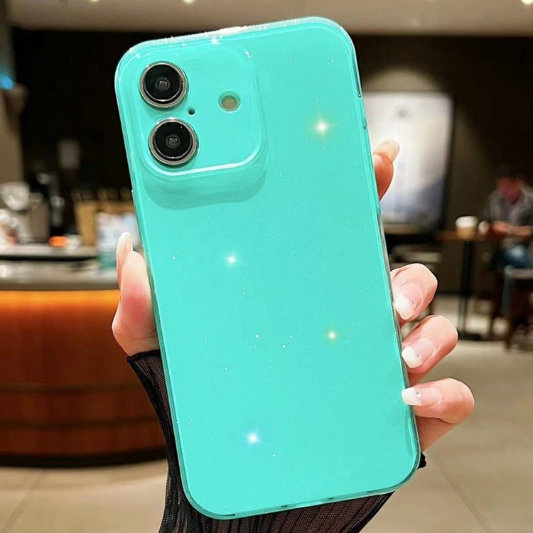 For iPhone 16 Jelly Glitter Solid Color TPU Phone Case