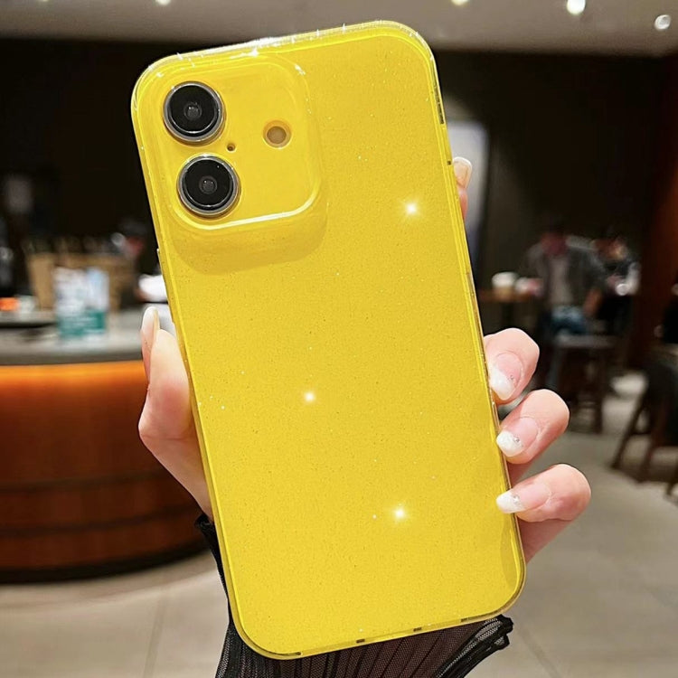 For iPhone 16 Jelly Glitter Solid Color TPU Phone Case