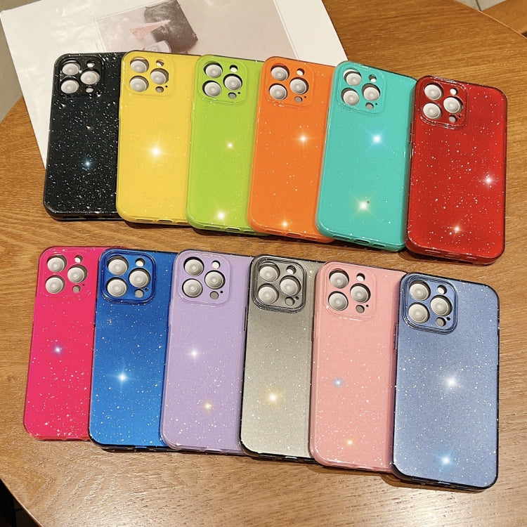 For iPhone 16 Pro Jelly Glitter Solid Color TPU Phone Case