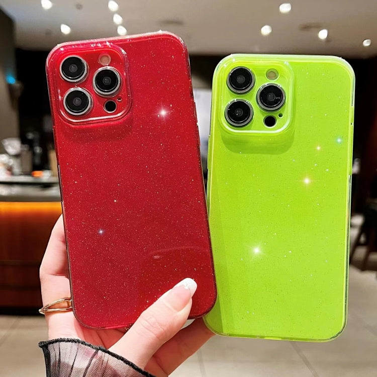 For iPhone 16 Pro Jelly Glitter Solid Color TPU Phone Case