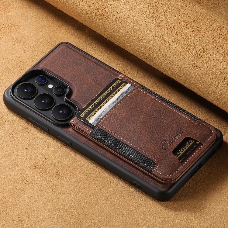 For Samsung Galaxy S26 Ultra 5G Suteni H17 Litchi Texture Leather MagSafe Detachable Wallet Phone Case