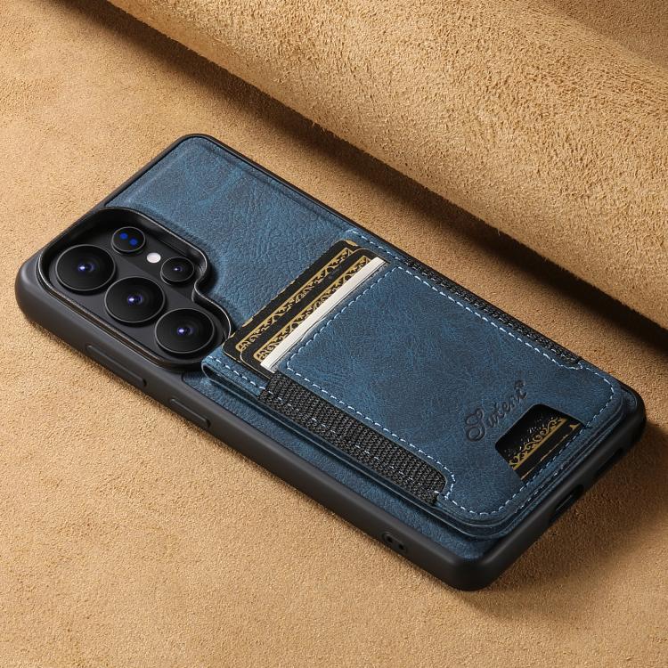 For Samsung Galaxy S26 Ultra 5G Suteni H17 Litchi Texture Leather MagSafe Detachable Wallet Phone Case