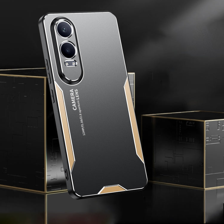 For OPPO K12X China Blade Series TPU Hybrid Metal Phone Case