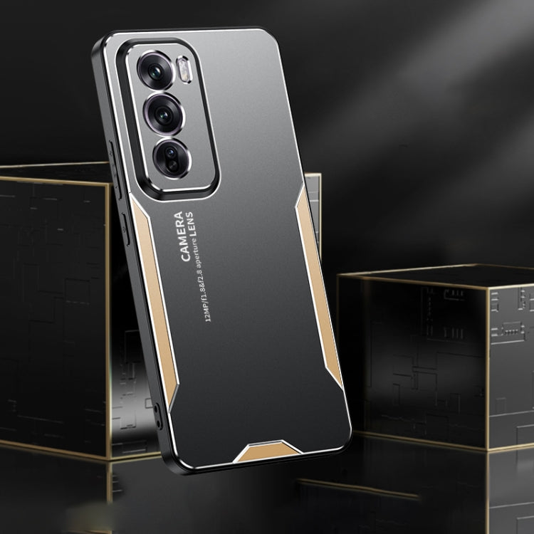 For OPPO Reno12 Pro Global Blade Series TPU Hybrid Metal Phone Case