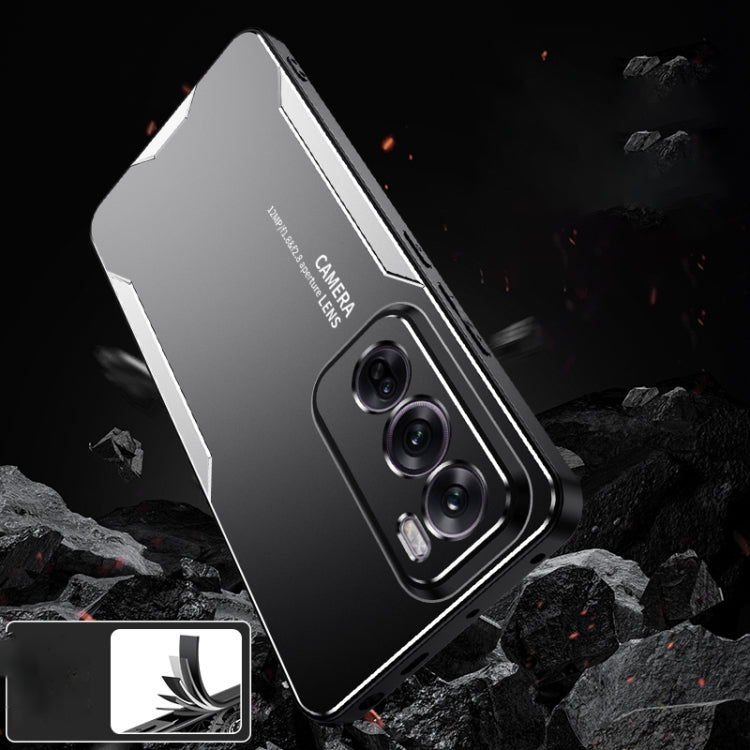 For OPPO Reno12 Global Blade Series TPU Hybrid Metal Phone Case