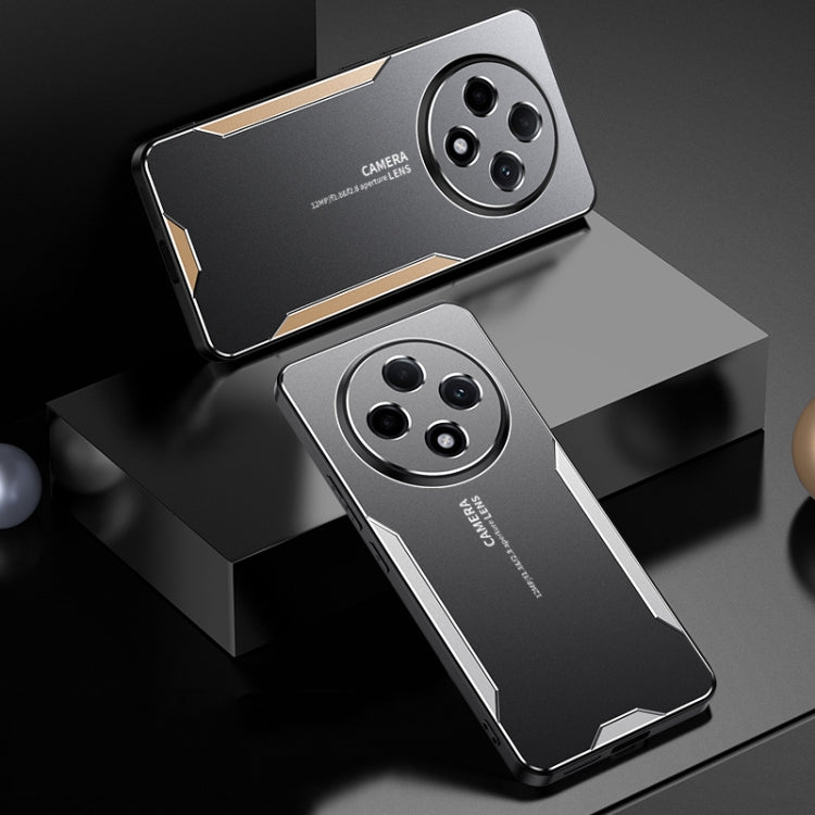 For  OPPO Reno12 F Blade Series TPU Hybrid Metal Phone Case