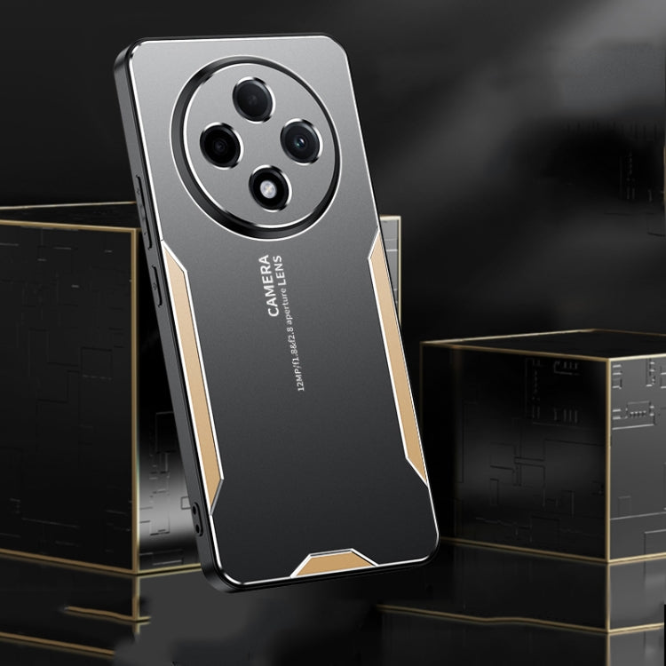 For  OPPO Reno12 F Blade Series TPU Hybrid Metal Phone Case