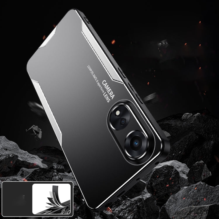 For OPPO A1 Blade Series TPU Hybrid Metal Phone Case
