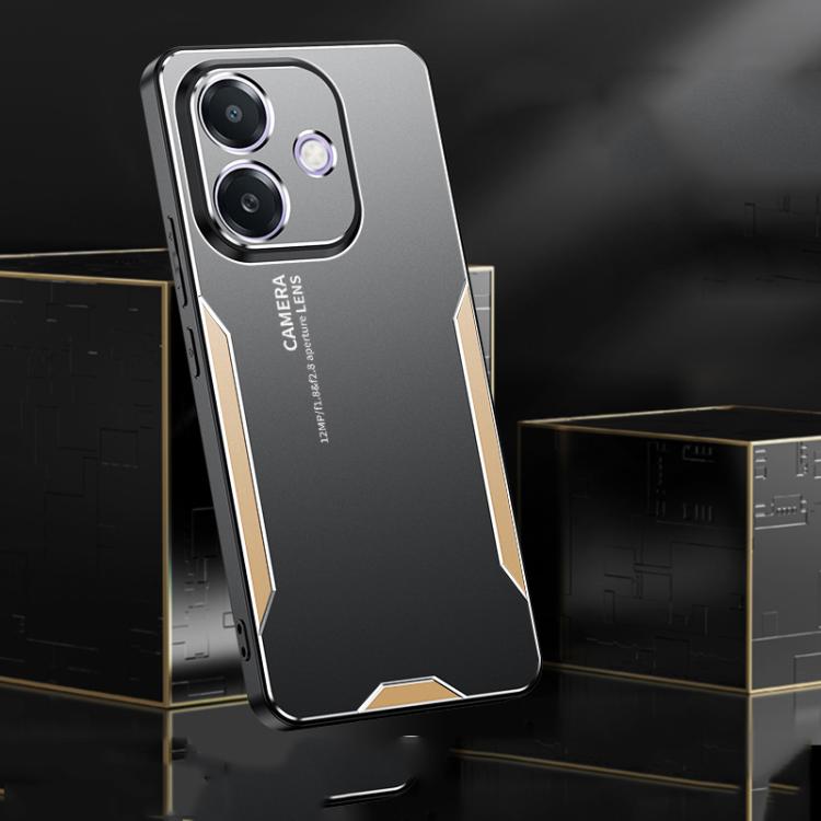 For OPPO A5 Pro Global Blade Series TPU Hybrid Metal Phone Case