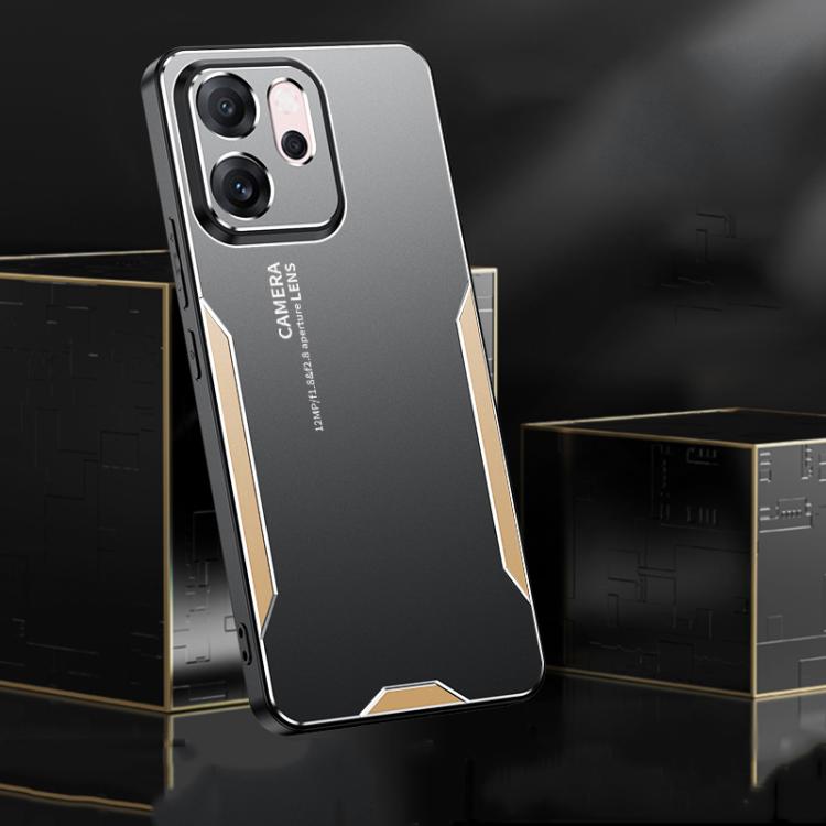 For OPPO Reno14 F Global Blade Series TPU Hybrid Metal Phone Case