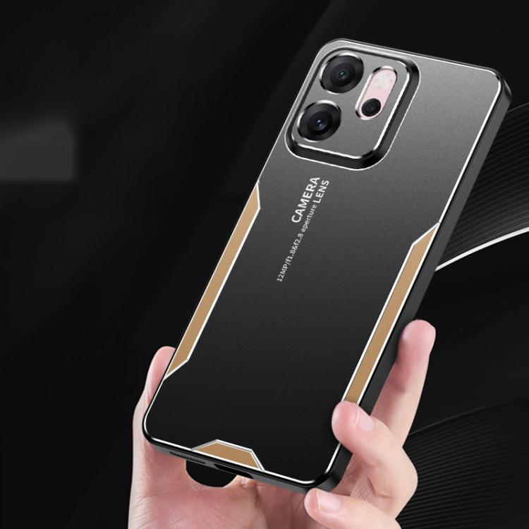 For OPPO Reno14 F Global Blade Series TPU Hybrid Metal Phone Case