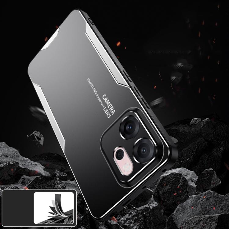 For OPPO Reno14 F Global Blade Series TPU Hybrid Metal Phone Case