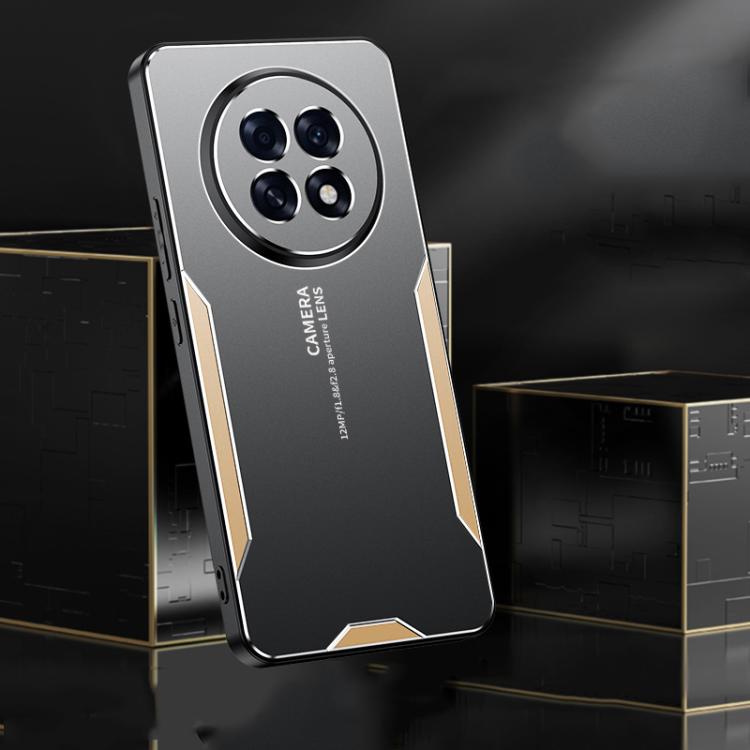 For OPPO A6 GT 5G Blade Series TPU Hybrid Metal Phone Case