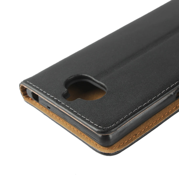 Leather Horizontal Flip Holster for Sony 10 Plus , with Magnetic Clasp and Bracket and Card Slot and Wallet(Black)