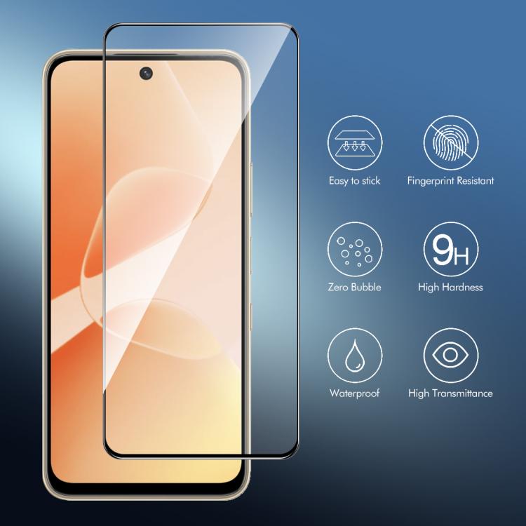 For Infinix Note 60 Pro 2pcs ENKAY Full Glue High Aluminum-silicon Tempered Glass Film
