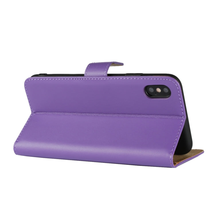 For iPhone XS Max Leather Horizontal Flip with Magnetic Clasp and Bracket and Card Slot and Wallet