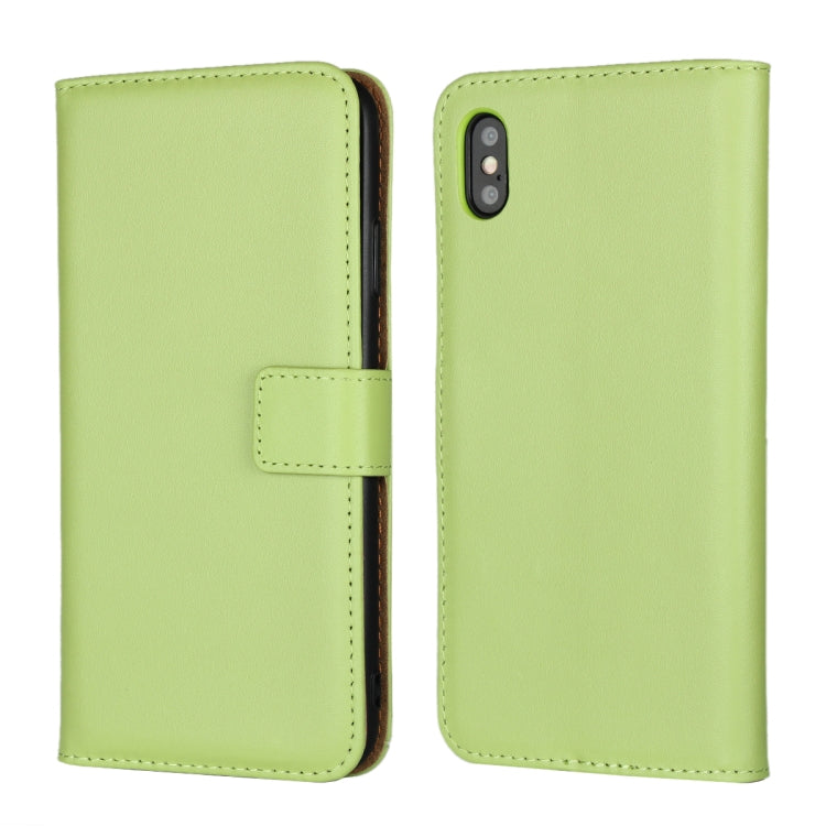For iPhone XS Max Leather Horizontal Flip with Magnetic Clasp and Bracket and Card Slot and Wallet