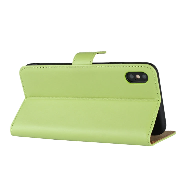 For iPhone XS Max Leather Horizontal Flip with Magnetic Clasp and Bracket and Card Slot and Wallet