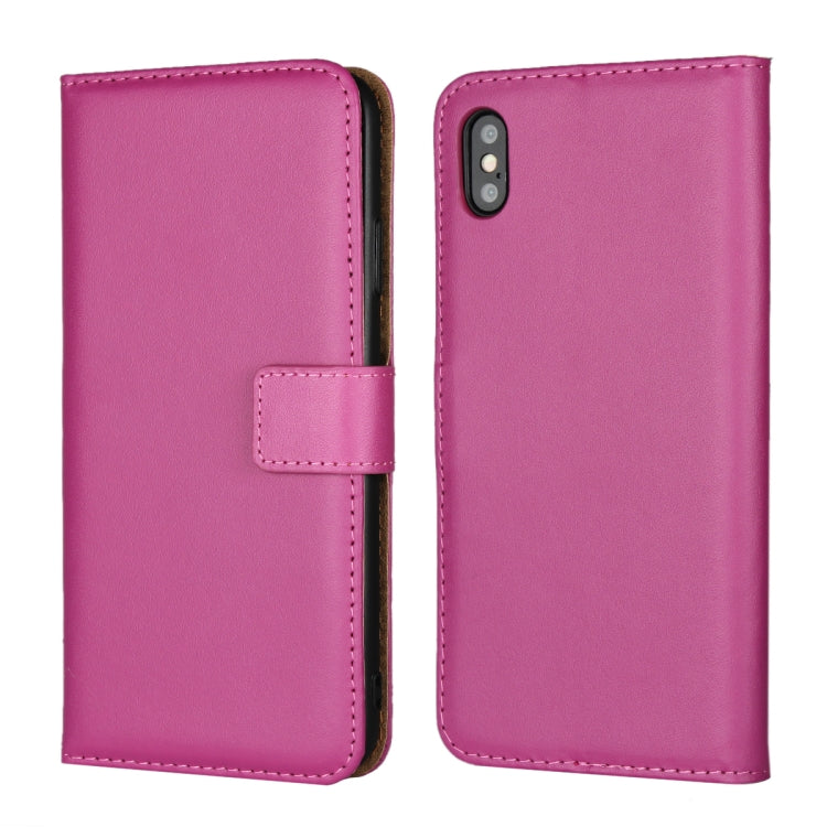 For iPhone XS Max Leather Horizontal Flip with Magnetic Clasp and Bracket and Card Slot and Wallet