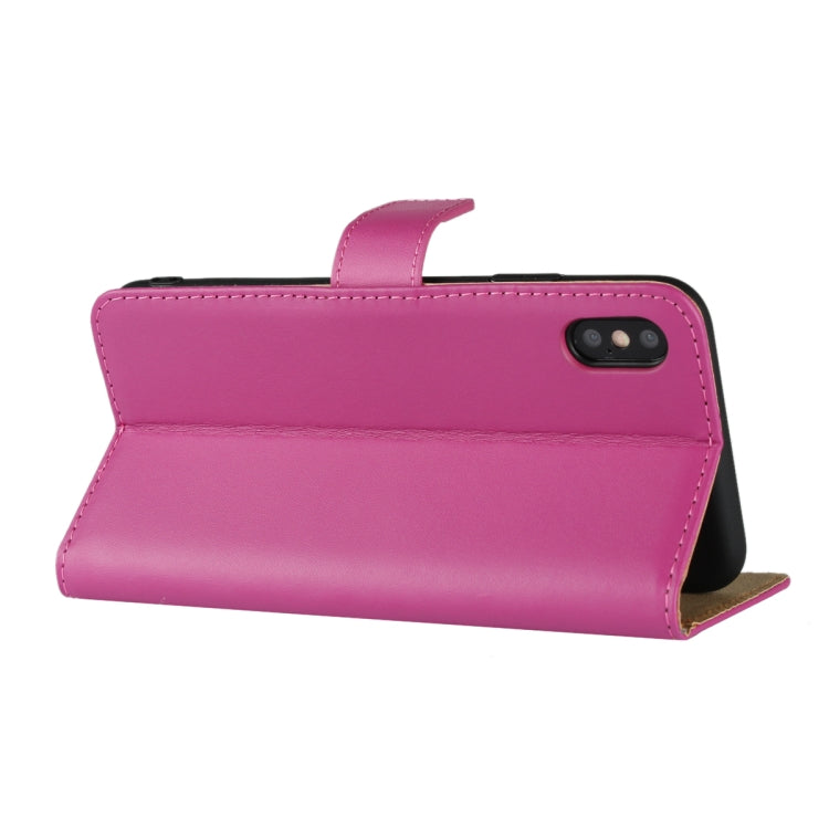 For iPhone XS Max Leather Horizontal Flip with Magnetic Clasp and Bracket and Card Slot and Wallet