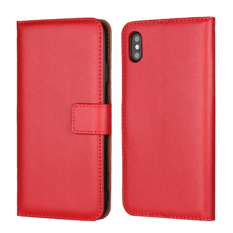 For iPhone XS Max Leather Horizontal Flip with Magnetic Clasp and Bracket and Card Slot and Wallet