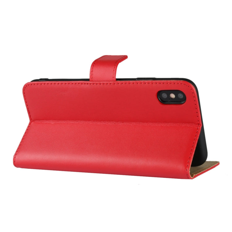 For iPhone XS Max Leather Horizontal Flip with Magnetic Clasp and Bracket and Card Slot and Wallet