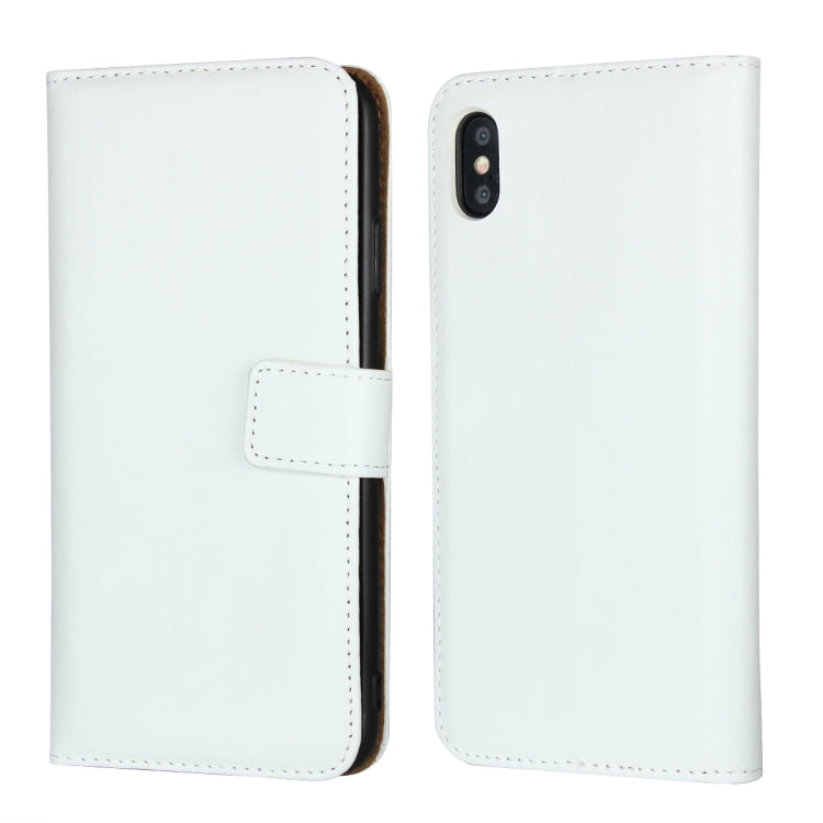 For iPhone XS Max Leather Horizontal Flip with Magnetic Clasp and Bracket and Card Slot and Wallet