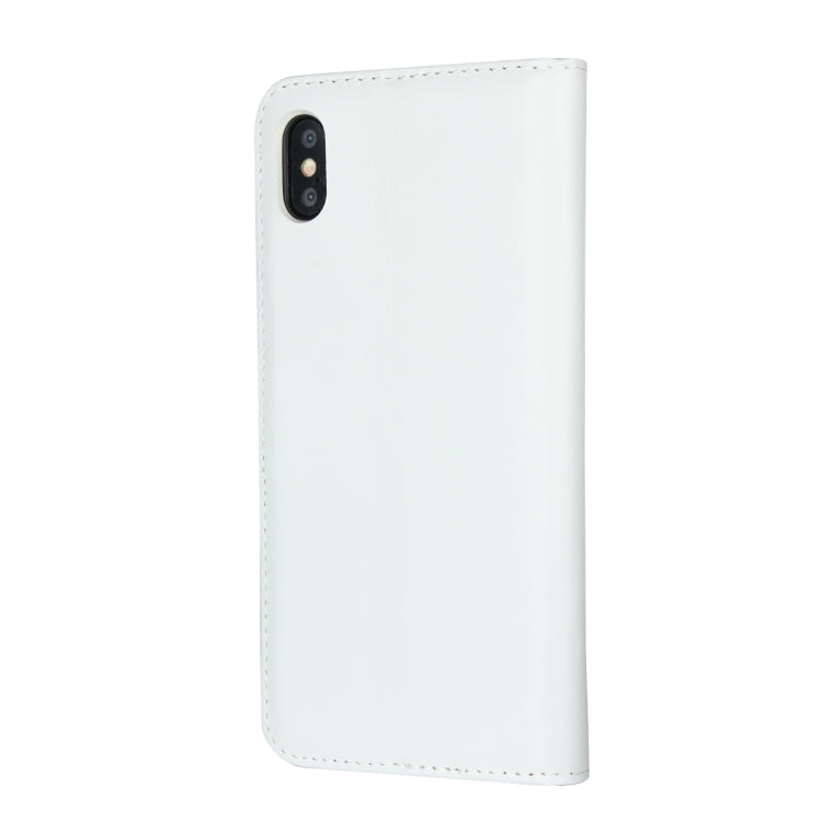 For iPhone XS Max Leather Horizontal Flip with Magnetic Clasp and Bracket and Card Slot and Wallet