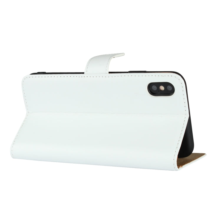 For iPhone XS Max Leather Horizontal Flip with Magnetic Clasp and Bracket and Card Slot and Wallet