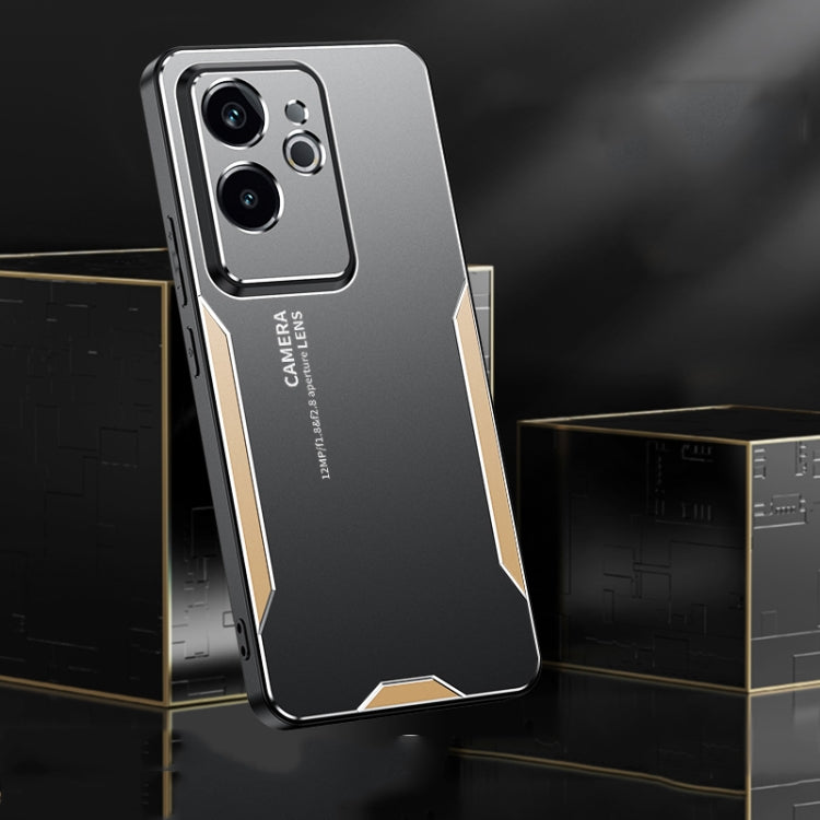 For Realme GT 6 Blade Series TPU Hybrid Metal Phone Case