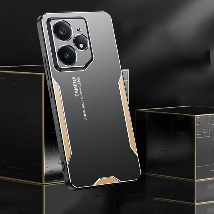 For Realme Neo7 Blade Series TPU Hybrid Metal Phone Case
