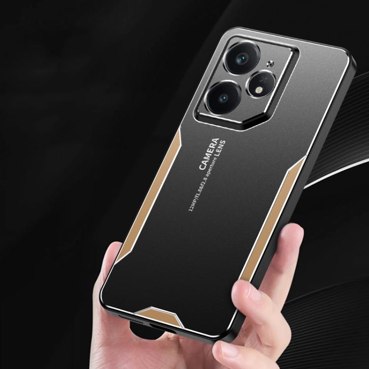 For Realme Neo7 Blade Series TPU Hybrid Metal Phone Case