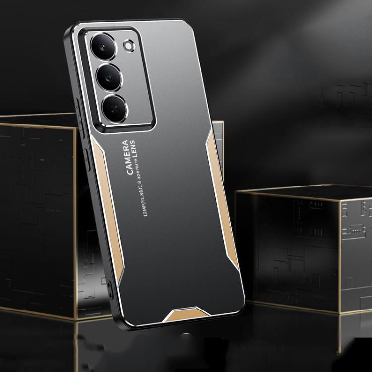 For Realme V60 Pro Blade Series TPU Hybrid Metal Phone Case