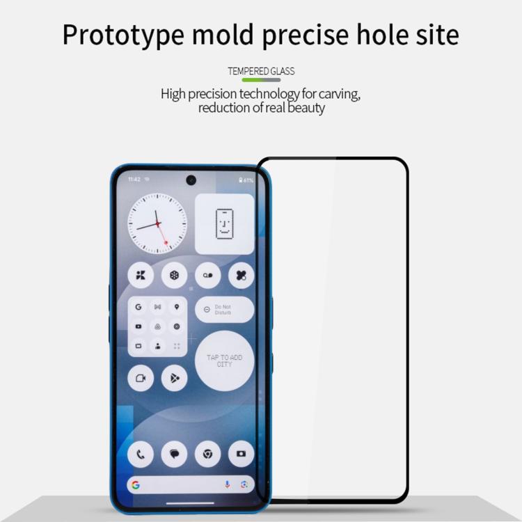 For Nothing Phone 3a / 3a Pro MOFI 9H 2.5D Full Screen Tempered Glass Film - Black