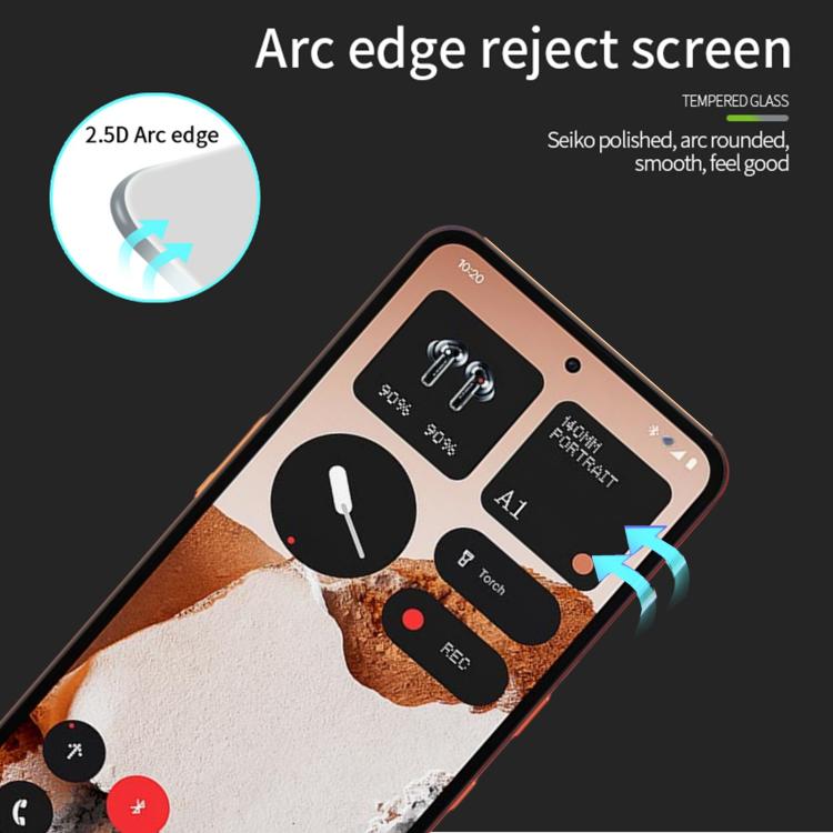 For Nothing CMF Phone 2 Pro MOFI 9H 2.5D Full Screen Tempered Glass Film - Black