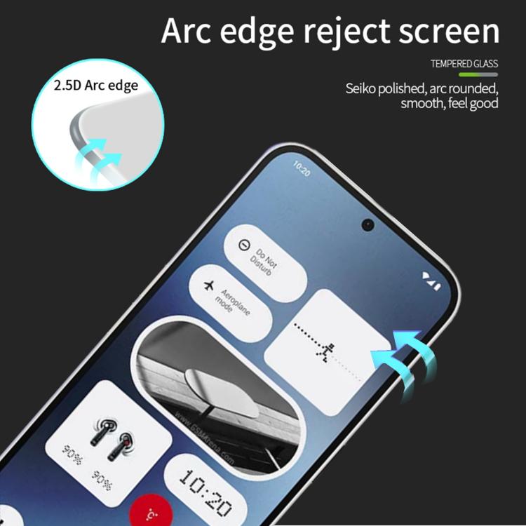 For Nothing Phone 3a Lite MOFI 9H 2.5D Full Screen Tempered Glass Film - Black