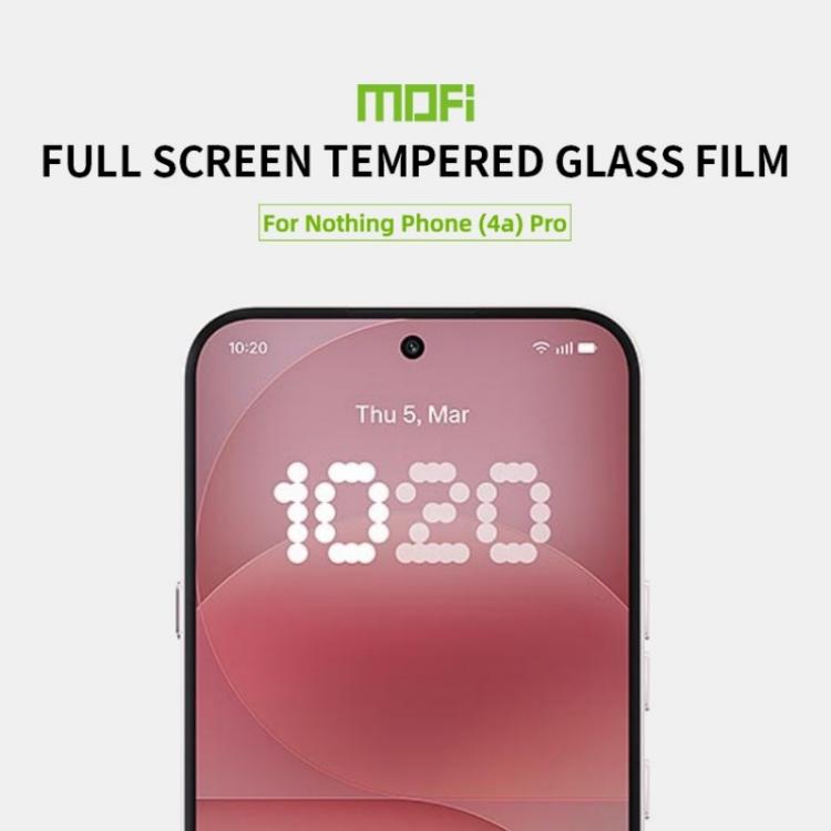 For Nothing Phone 4a Pro MOFI 9H 2.5D Full Screen Tempered Glass Film - Black