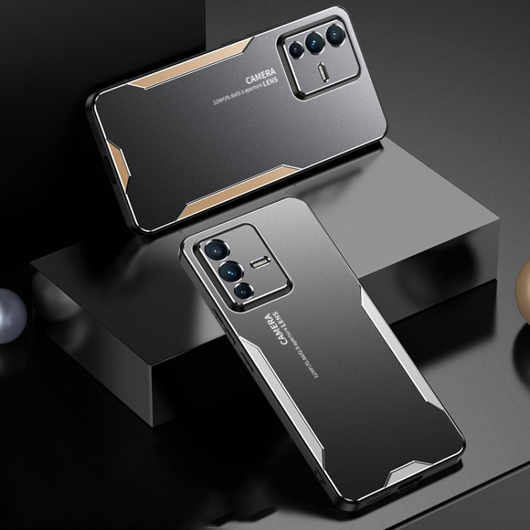 For vivo S12 Blade Series TPU Hybrid Metal Phone Case