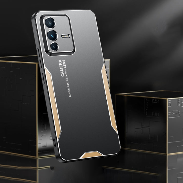 For vivo S12 Blade Series TPU Hybrid Metal Phone Case