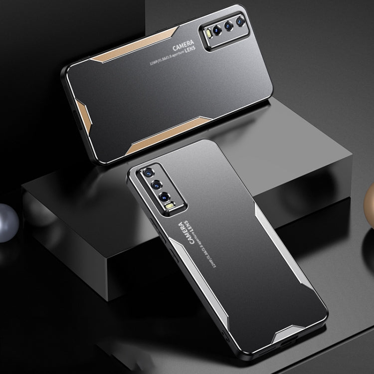 For vivo Y70s Blade Series TPU Hybrid Metal Phone Case