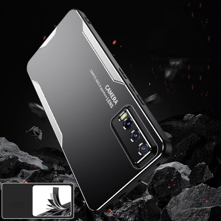 For vivo Y70s Blade Series TPU Hybrid Metal Phone Case