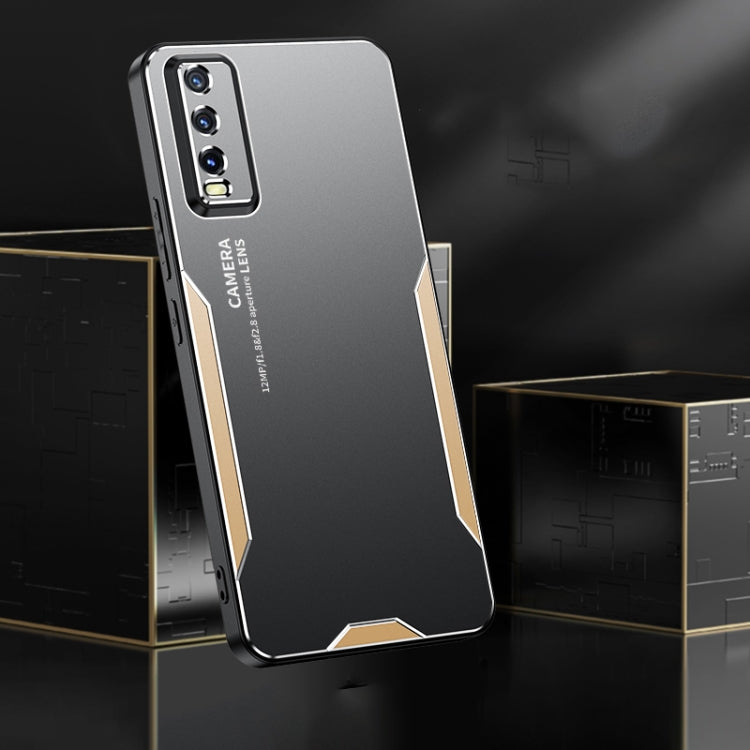 For vivo Y70s Blade Series TPU Hybrid Metal Phone Case