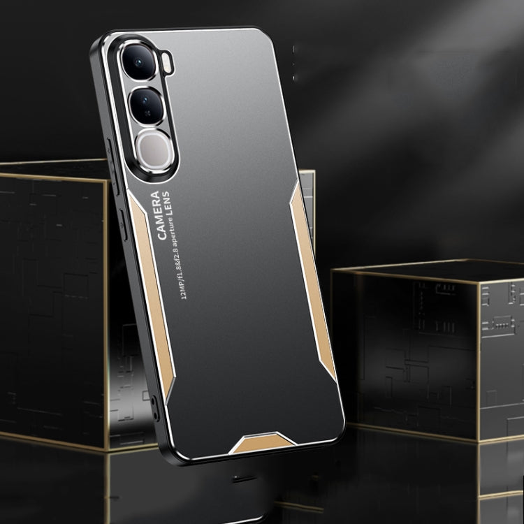 For vivo V40 Lite Blade Series TPU Hybrid Metal Phone Case