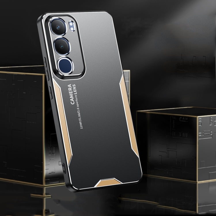 For vivo Y19s 4G Blade Series TPU Hybrid Metal Phone Case